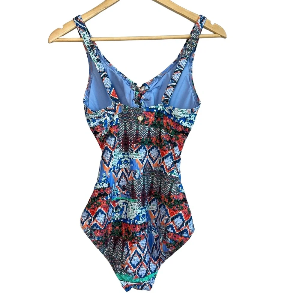 Sunseeker Size‎ 4 Swimsuit Multicolor One-piece Padded Cups Geometric